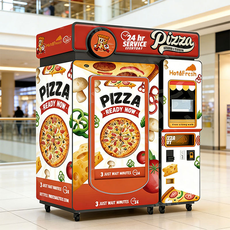 Commercial Vending Machine - カスタマイズ可能なスマートタッチスクリーン式ピザ自動販売機 業務用 全自動 屋外設置 温かい出来立てファーストフード セルフサービス