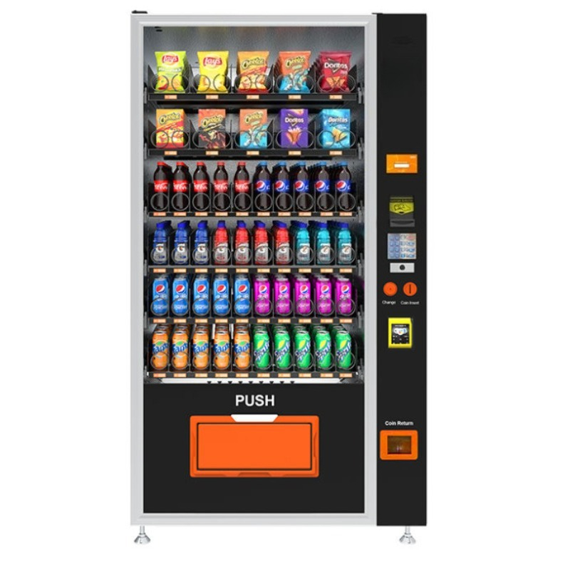 Commercial Vending Machine - ドリンクと軽食のタッチスクリーン自動販売機、屋内または屋外の商業スペースに最適、スマート24時間セルフサービス
