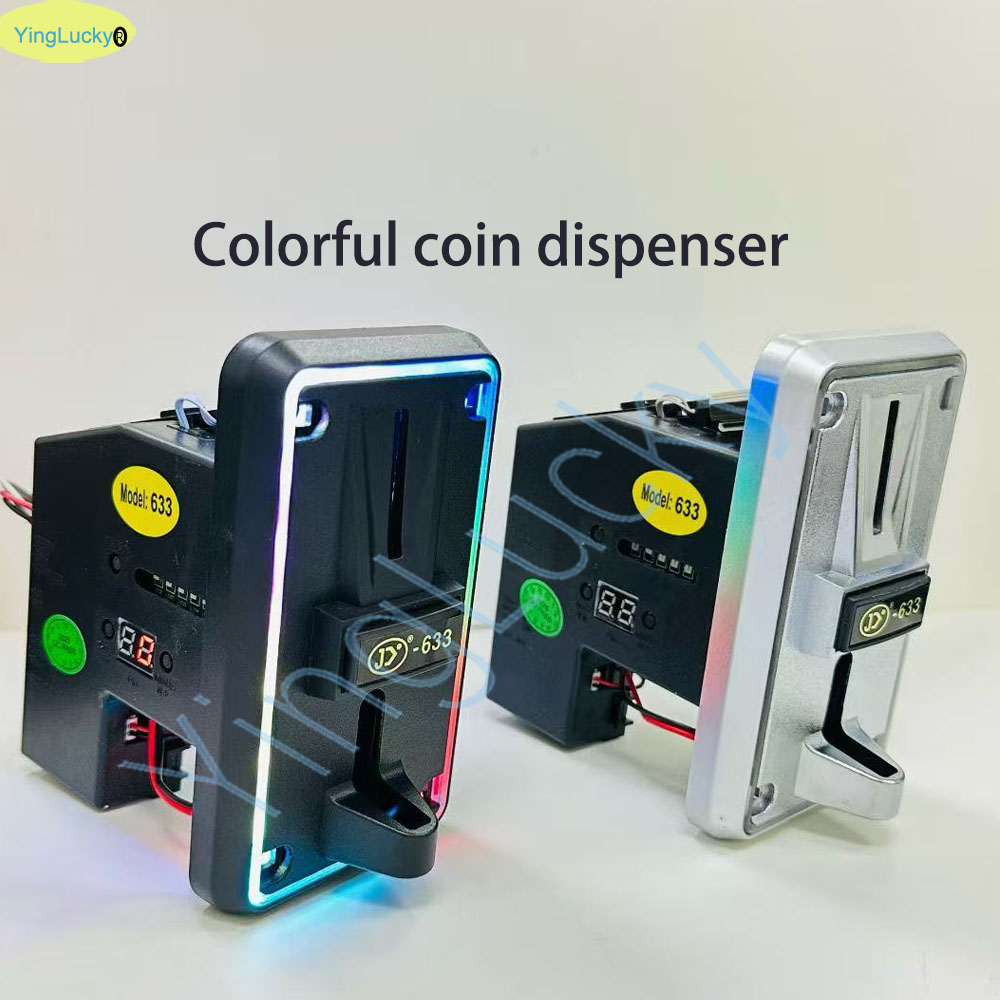 Arcade Vending & Laundry Revenue - カラフルなLEDマルチコインアクセプターコインセレクター、ユーロ、ペソ、クレジットカード対応、アーケード、自動販売機、ガシャポン、ミニクレーンゲーム用。 JY633
