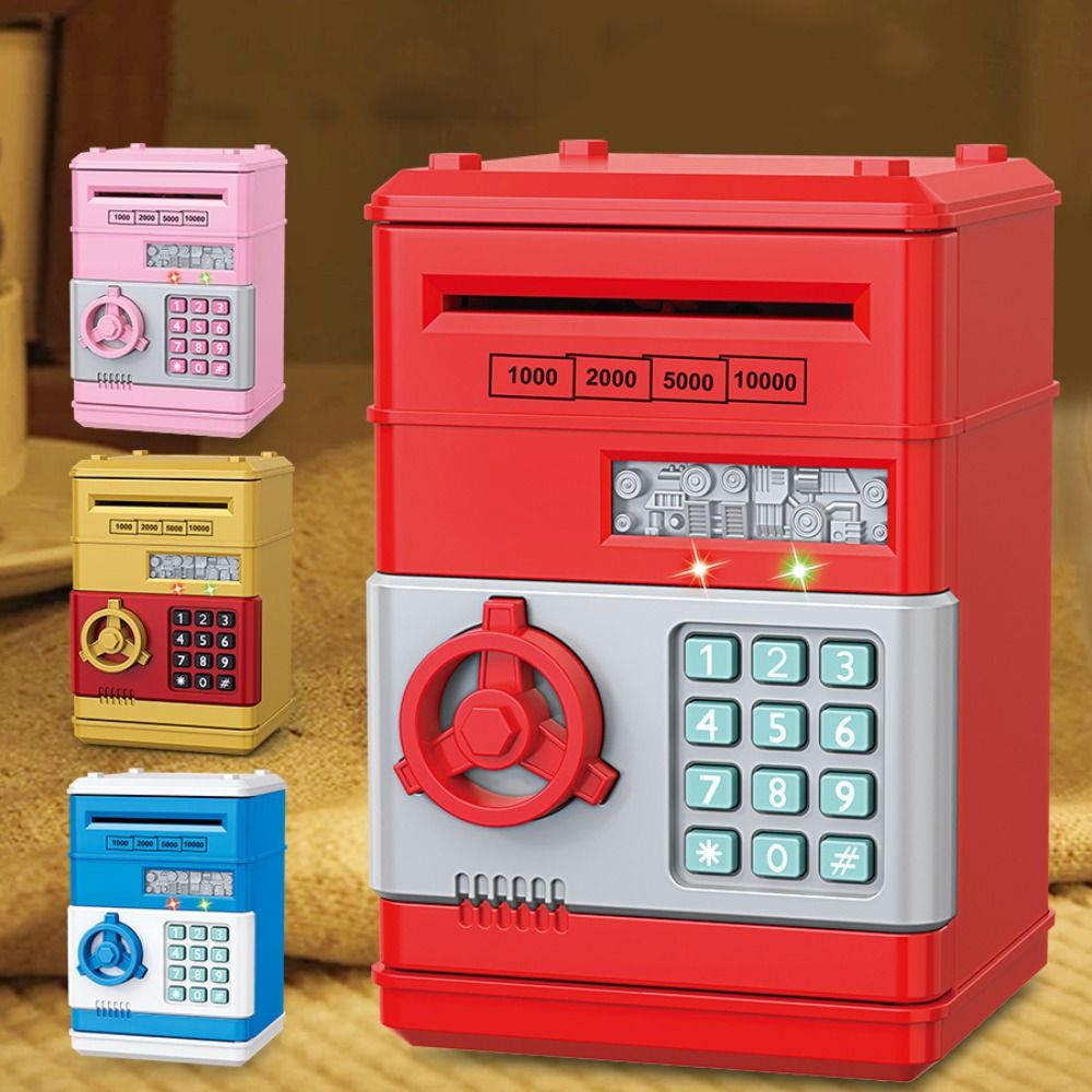 Coin Operated Kiddie Ride - 電子貯金箱自動ミニ金庫コイン現金貯蓄貯金箱パスワードカウンターコードキーロックコイン銀行 ATM 子供ギフト