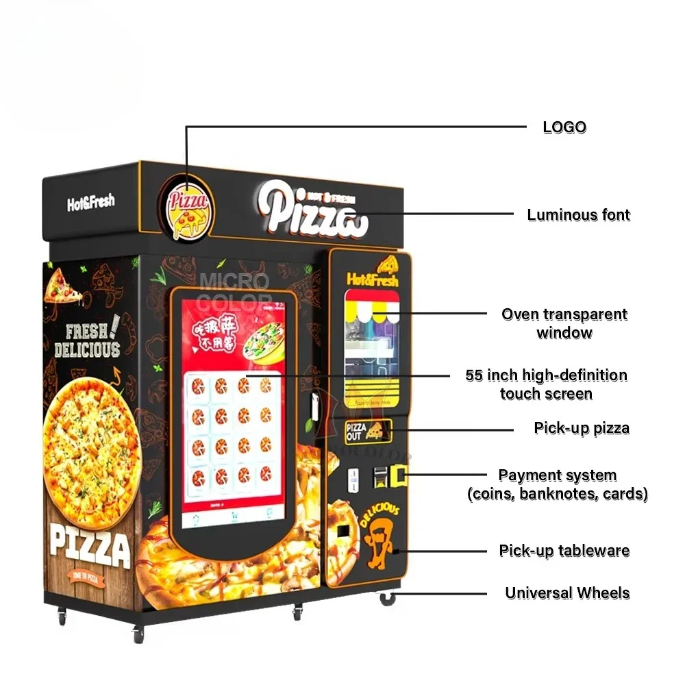 Commercial Vending Machine - YGカスタマイズ人気革新的セルフサービスピザ自動販売機全自動業務用自動食品サービス機器