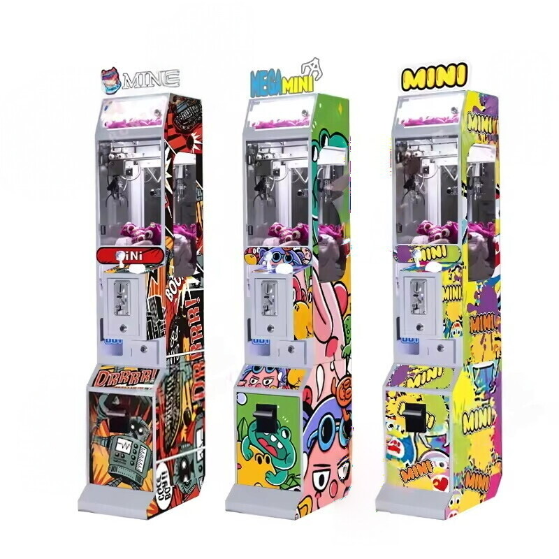 Arcade Toy Claw Vending Machine - コイン式アーケードミニクレーンゲーム、ぬいぐるみクレーンゲーム、おもちゃクレーン自動販売機（小型スナック用）、1年間保証