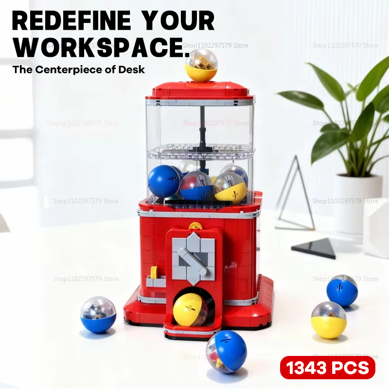 Coin Pusher Machine - 新しいクリエイティブ自動販売機ビルディングブロックセット 1343 個コイン式プレイゲームおもちゃ子供女の子男の子誕生日ギフト教育キット