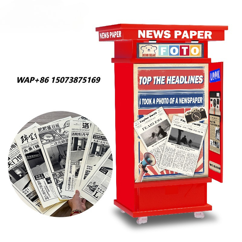 Photo Booth Machine - ビジネスフォトブース インスタント写真 セルフサービス印刷機 プリンター対応 27インチタッチスクリーン