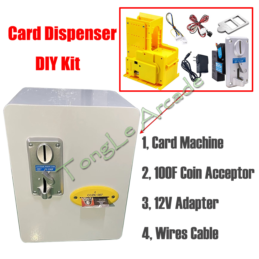 Arcade Card Vending Machine - アーケードカードディスペンサーDIYキット カード販売機 トレーディングカード スコアカード 自動投入 コイン式