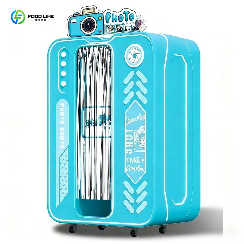Photo Booth Machine - 韓国風カスタマイズ写真撮影自動販売機、コイン式LEDポータブルセルフサービス、コーヒーショップ向け