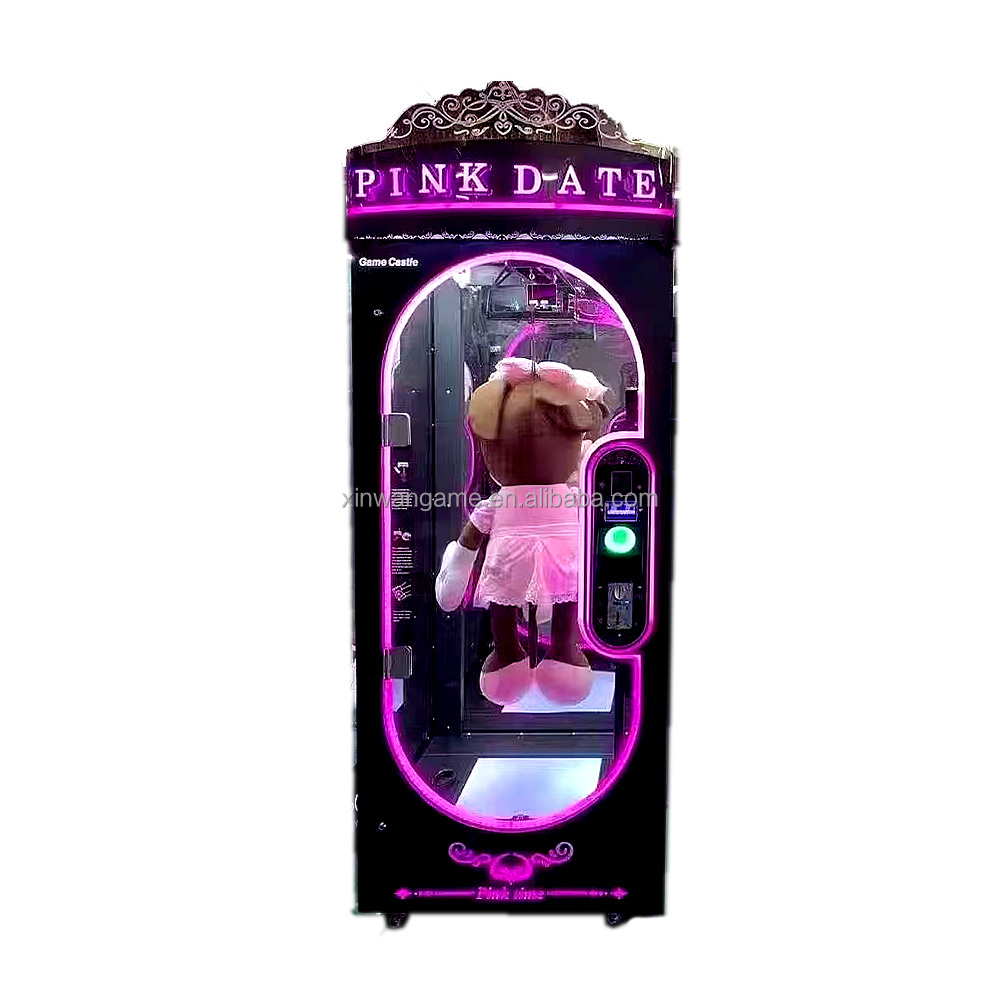 Arcade Toy Claw Vending Machine - ピンクのデートギフトぬいぐるみキッズスタッカービッグプッシュスキルミニゲームジャンボアーケードクレーンおもちゃ自動販売機人形キャッチマシン