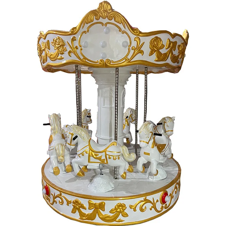 Coin Operated Kiddie Ride - 2026年おとぎ話スタイルの回転木馬、6人乗りコイン式回転木馬、小型電動子供用メリーゴーランド（公園、モール、遊び場向け）