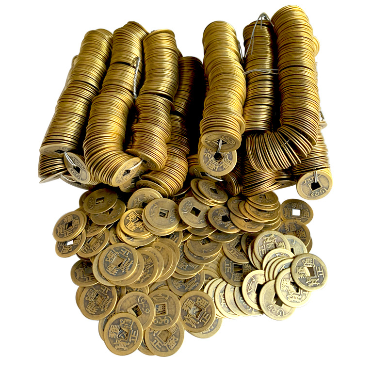 Arcade Game Coin - 100 個中国の銅コインクラフト風水幸運の祝福古代アンティーク易経通貨レトログッズ骨董品お土産