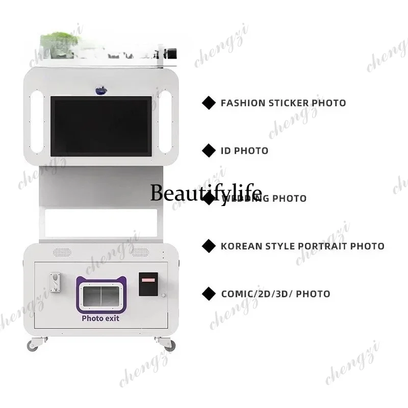 Photo Booth Machine - 人事担当者向け写真撮影機セルフサービスインタラクティブキオスク（タッチスクリーン搭載）、結婚式、企業イベント、その他イベント用