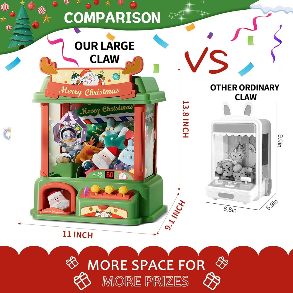 子供のためのクリスマスの爪のマシン,ミニ自動販売機,キャンデ - Arcade Game Vending Machine のレビューと価格