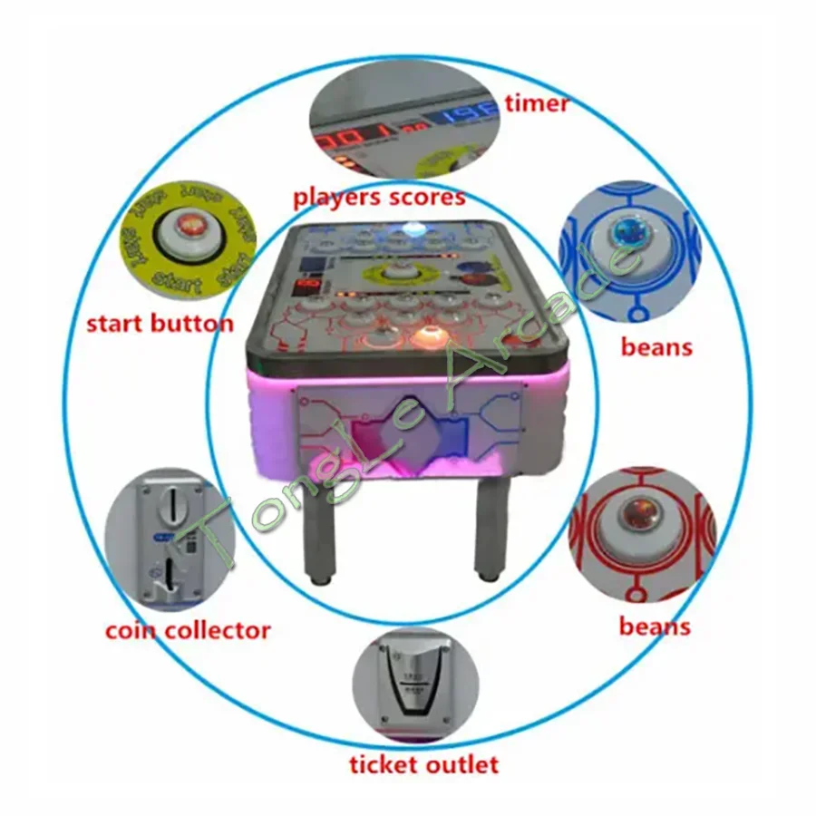 いたずら豆DIYキット、コイン式アミューズメント機器、ヒット - Whack A Mole Arcade のレビューと価格