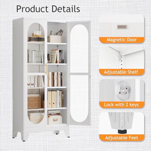71インチ高さのガラス扉付きロック式ディスプレイキャビネット - Glass Cabinet Display のレビューと価格