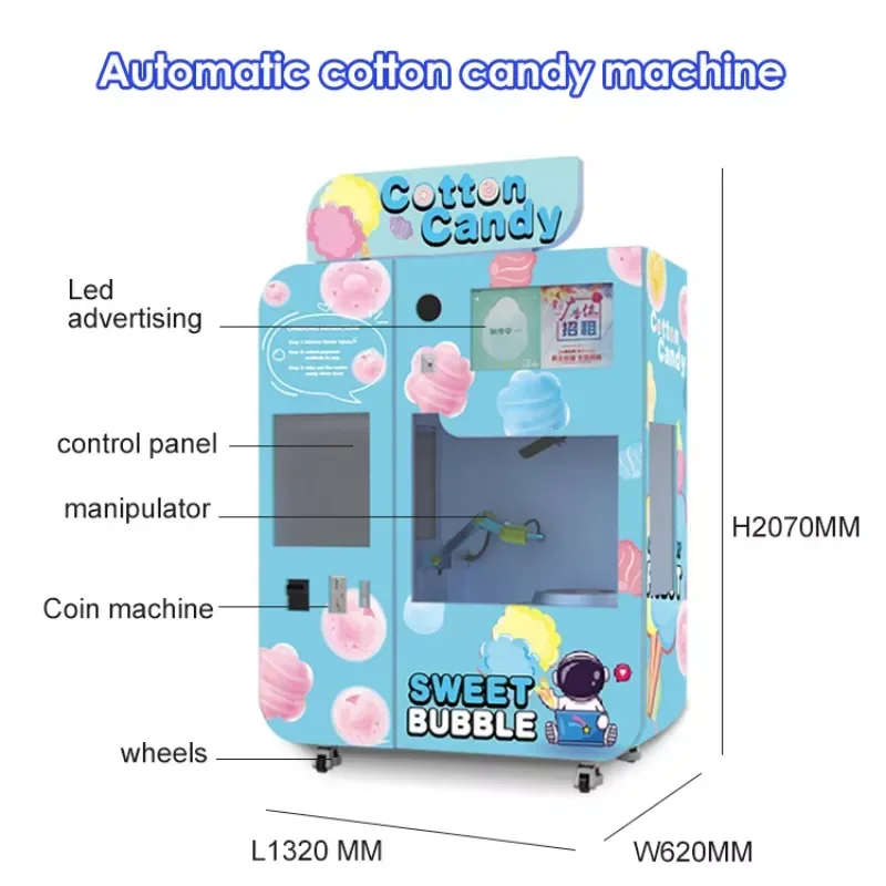 カスタマイズ可能な子供用綿菓子製造機、小型ミニロボット綿菓子 - Commercial Vending Machine のレビューと価格