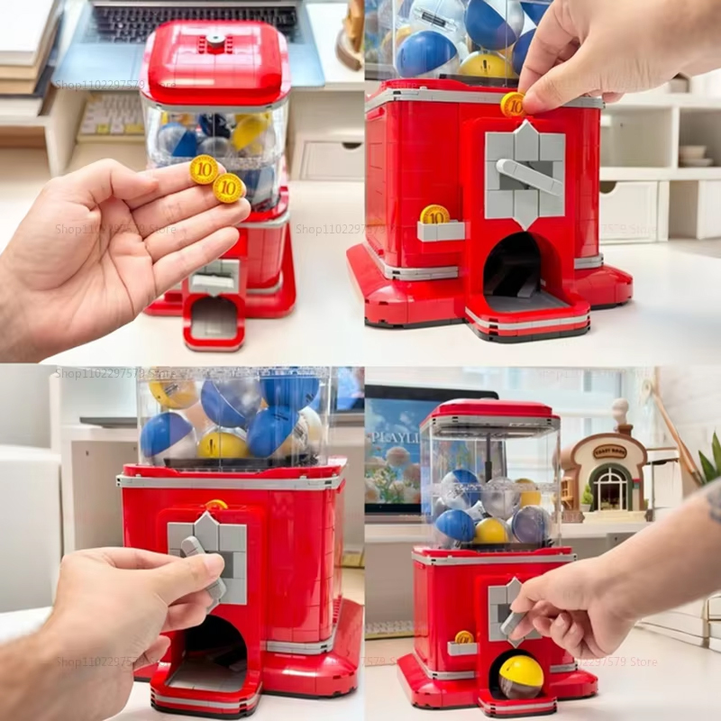 新しいクリエイティブ自動販売機ビルディングブロックセット 1 - Coin Pusher Machine のレビューと価格