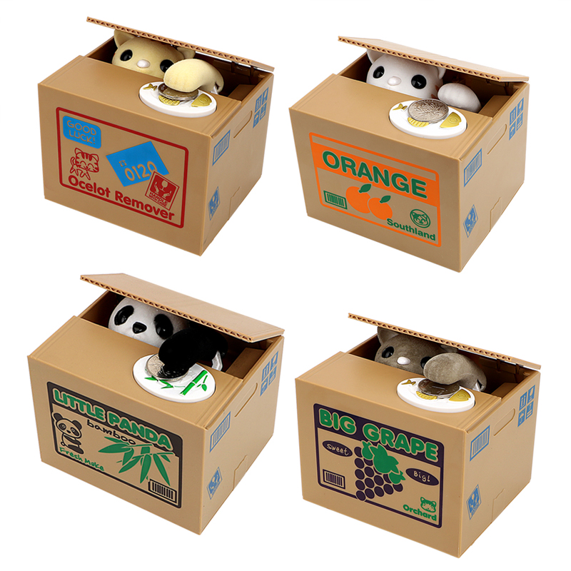 コインの形をした猫の貯金箱,コイン収納ボックス,カード,子供 - Coin Operated Kiddie Ride のレビューと価格