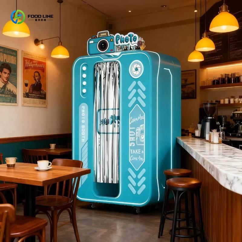 韓国風カスタマイズ写真撮影自動販売機、コイン式LEDポータブ - Photo Booth Machine のレビューと価格