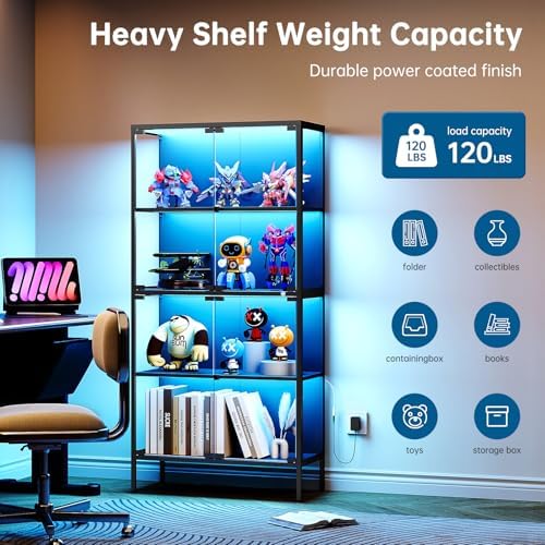 65インチガラスディスプレイキャビネット、3色LEDライト付 - Glass Cabinet Display のレビューと価格