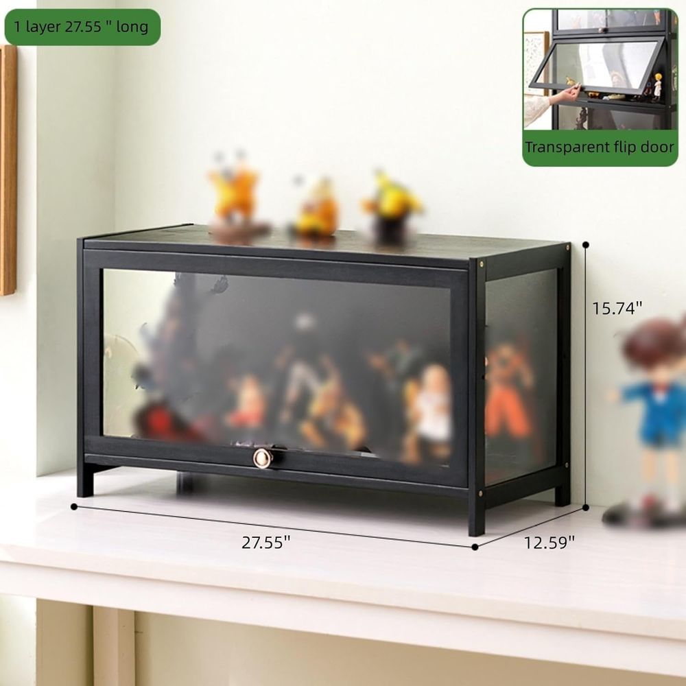 アクリルガラス製キュリオキャビネット - 27.55x12. - Glass Cabinet Display のレビューと価格