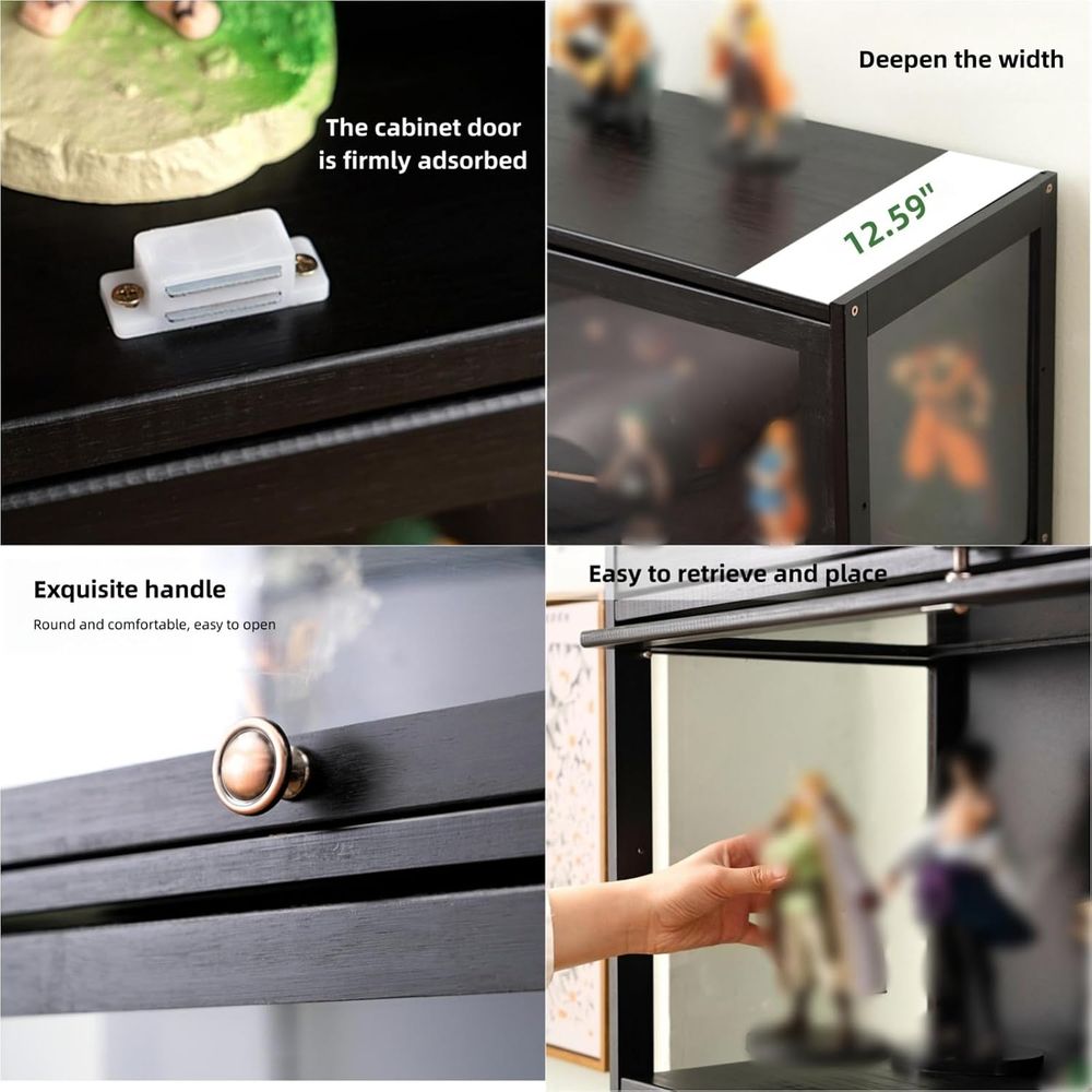 アクリルガラス製キュリオキャビネット - 27.55x12. - Glass Cabinet Display のレビューと価格