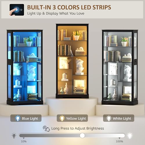 71インチのガラス製ディスプレイキャビネット、コレクション用 - Glass Cabinet Display のレビューと価格