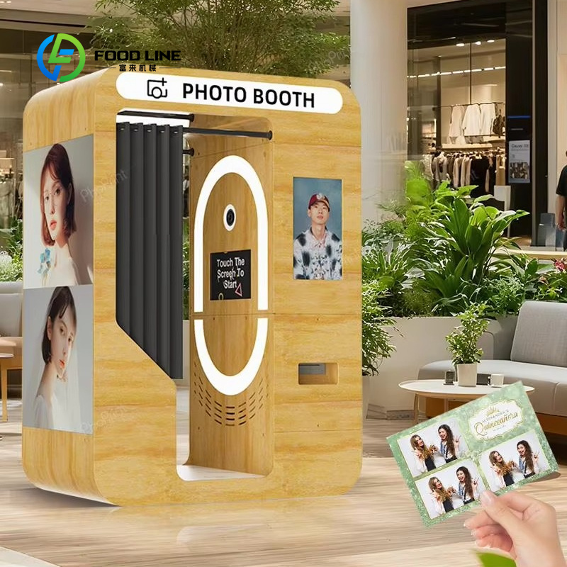 カスタマイズ可能なポータブル木製バー、ヴィンテージフォトブー - Photo Booth Machine のレビューと価格