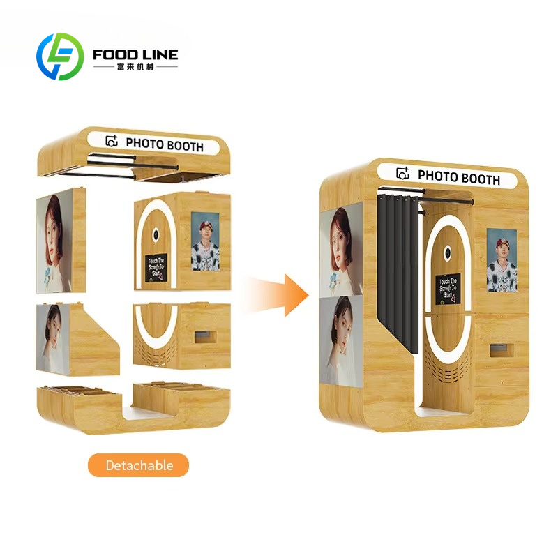 カスタマイズ可能なポータブル木製バー、ヴィンテージフォトブー - Photo Booth Machine のレビューと価格