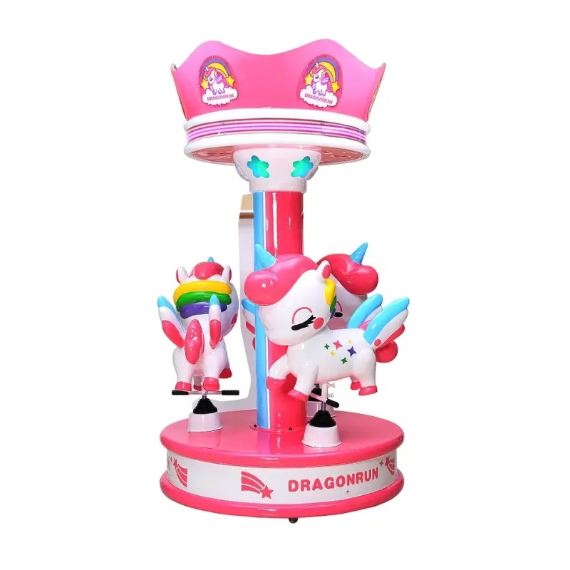 格安のコイン式3人乗りメリーゴーランド、子供用音楽付き回転木 - Coin Operated Kiddie Ride のレビューと価格