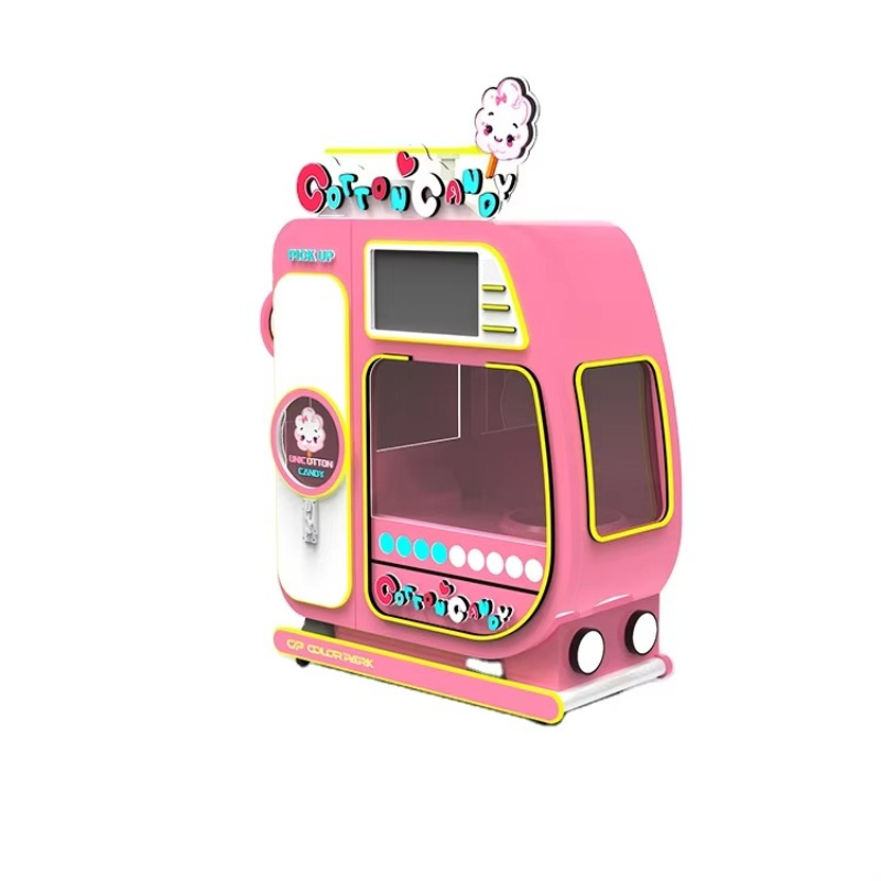 カラフルな自動綿菓子販売機、コイン式または紙幣対応で楽しく楽 - Bill Acceptor Vending のレビューと価格