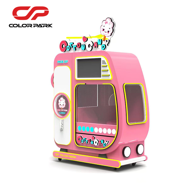 カラフルな自動綿菓子販売機、コイン式または紙幣対応で楽しく楽 - Bill Acceptor Vending のレビューと価格