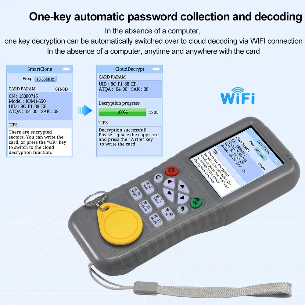 WiFi RFIDコピー機複製機NFCスマートカードリーダー - Nfc Card Reader Vending のレビューと価格