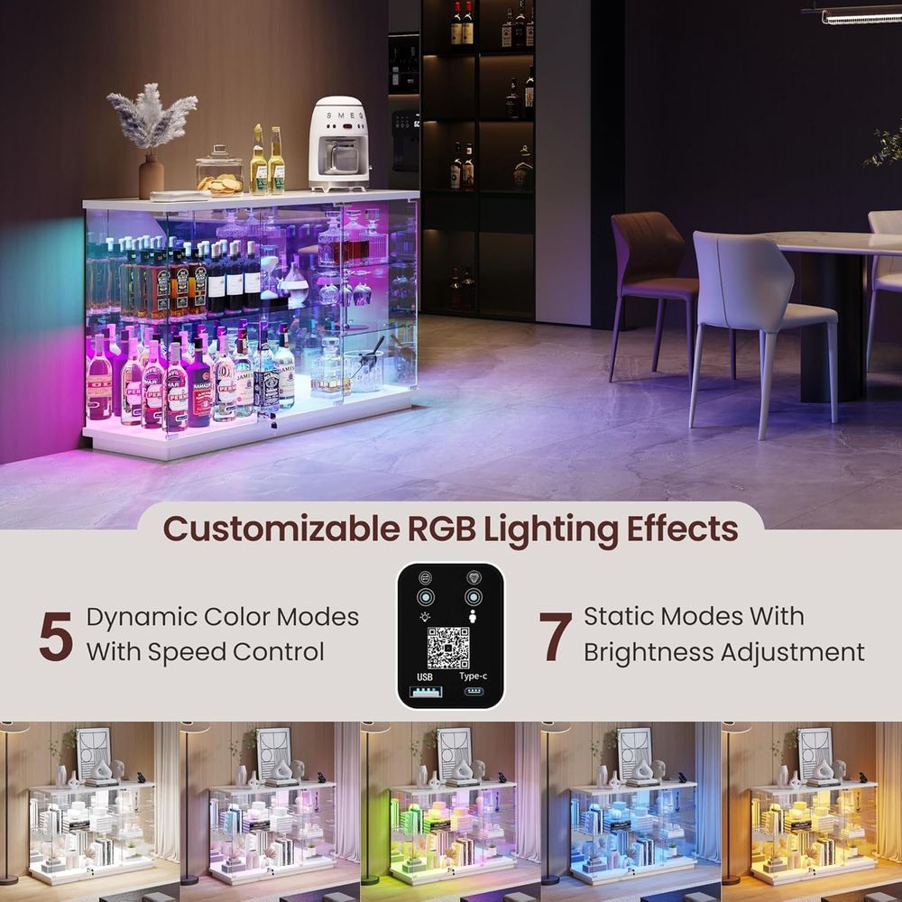 白い光沢のあるガラス製ディスプレイキャビネット（鍵とセンサー - Glass Cabinet Display のレビューと価格