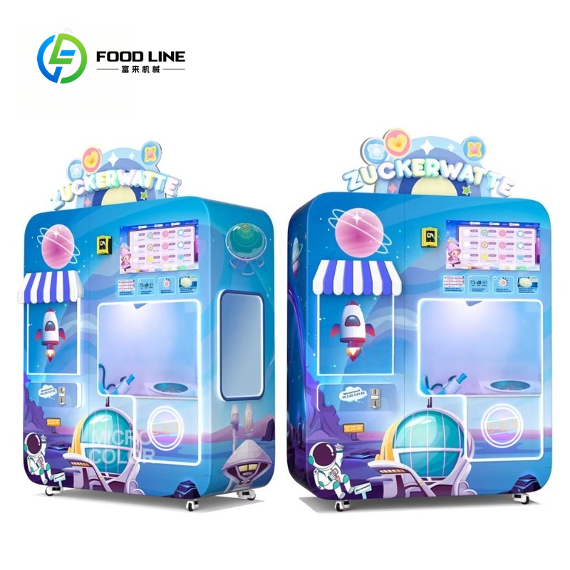 カスタマイズ可能な綿菓子自動販売機、ロボット式電動綿菓子製造 - Bill Acceptor Vending のレビューと価格
